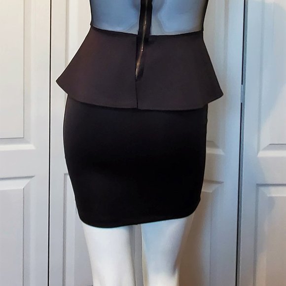 Guess Black Fit n Flare Sheer Cocktail Dress - Picture 5 of 6